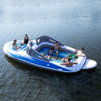 Bay Breeze Boat 6-Person Inflatable Party Island 
